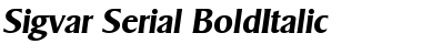 Sigvar-Serial BoldItalic Font