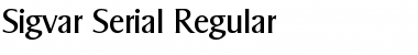 Sigvar-Serial Regular Font