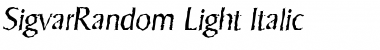 SigvarRandom-Light Font