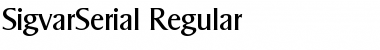 SigvarSerial Regular Font