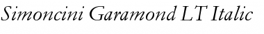 Download SimonciniGaramond LT Italic Font