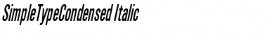 SimpleTypeCondensed Italic