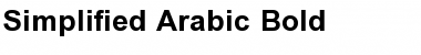 Simplified Arabic Bold Font