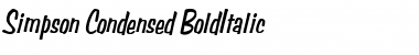Simpson Condensed BoldItalic
