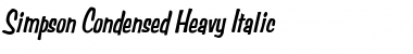 Simpson Condensed Heavy Font