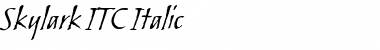 Skylark ITC Italic Font