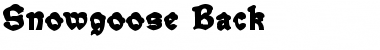 Snowgoose Back Regular Font