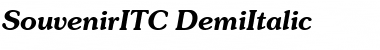 SouvenirITC Demi Italic Font