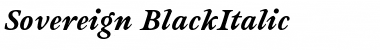 Sovereign-BlackItalic Regular Font