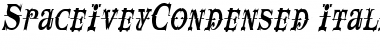 SpaceIveyCondensed Italic Font