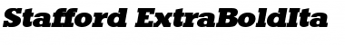 Stafford-ExtraBoldIta Regular Font