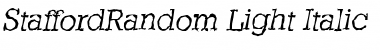 StaffordRandom-Light Italic Font