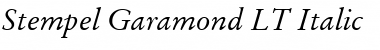 StempelGaramond LT Roman Italic Font