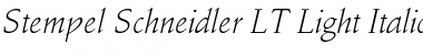 StempelSchneidler LT Light Italic Font