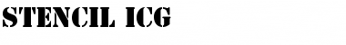Stencil ICG Font