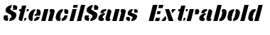 StencilSans Extrabold Italic Font