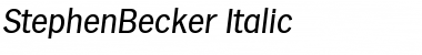 StephenBecker Italic Font