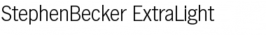 StephenBecker-ExtraLight Regular Font