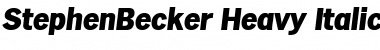 StephenBecker-Heavy Italic Font