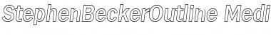 StephenBeckerOutline-Medium Italic Font