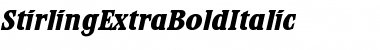 StirlingExtraBoldItalic Font