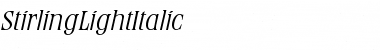 StirlingLightItalic Font