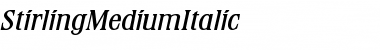 StirlingMediumItalic Font