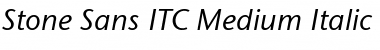Stone Sans ITC Medium Italic Font