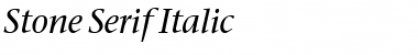 Stone Serif Italic