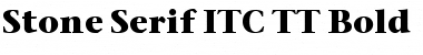 Stone Serif ITC TT Bold Font