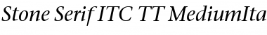 Stone Serif ITC TT MediumItalic