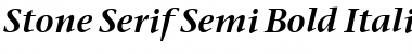 Stone Serif Semi Bold Italic Font