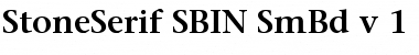 StoneSerif SBIN SmBd v.1 Font
