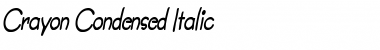 CrayonCondensed Italic Font