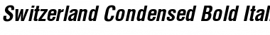 Switzerland Condensed Bold Italic Font