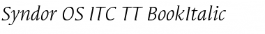 Syndor OS ITC TT BookItalic Font
