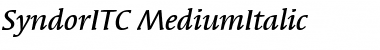 SyndorITC Medium Italic Font