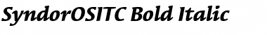 SyndorOSITC BoldItalic Font