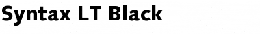 Syntax LT Black Font