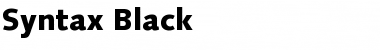 Syntax-Black Font