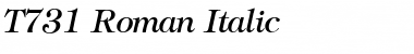 T731-Roman Italic Font