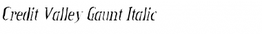 Credit Valley Gaunt Italic Font
