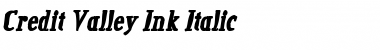 Credit Valley Ink Italic Font