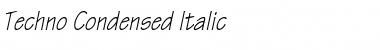 Techno-Condensed Italic Font
