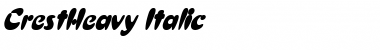 CrestHeavy Italic Font