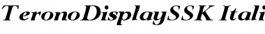 TeronoDisplaySSK Italic Font