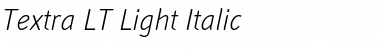 Textra LT Light Italic Font
