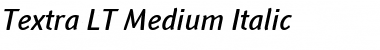 Textra LT Light Bold Italic Font