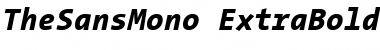 TheSansMono ExtraBold Italic Font
