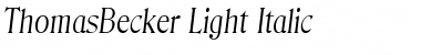 ThomasBecker-Light Font